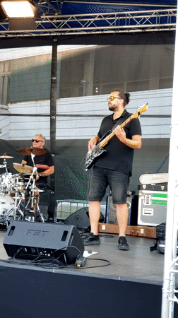 Outdoor festival in Prešov mixes live music with heavy equipment showcase