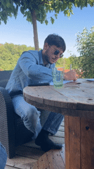 Afternoon gathering documented on wooden deck in Chambœuf, France