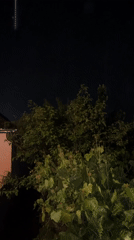 Nighttime thunderstorm documented in Kaspiysk, Russia on May 24