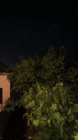 Nighttime thunderstorm documented in Kaspiysk, Russia on May 24