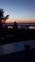 Dawn gradient captured over Tara, Russia displays vibrant colors