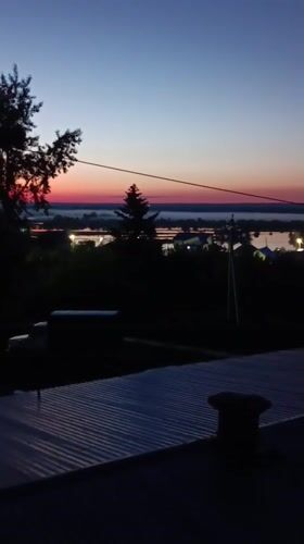 Dawn gradient captured over Tara, Russia displays vibrant colors