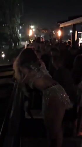 Waterfront night party in Varna with live performance and docked tall ship