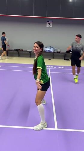 Badminton training session captured at Ko Samui indoor facility