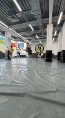 Martial arts training session held at Perm gym facility