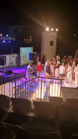 Outdoor evening performance lights up Sveti Vlas promenade