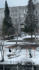 Spring moments captured: snowy playground, flowers, children's art