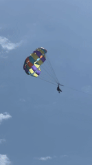 Parasailer spotted in flight over Fethiye, Turkey