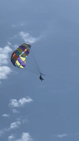 Parasailer spotted in flight over Fethiye, Turkey