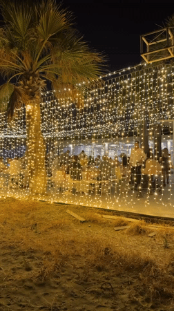 Evening dining and beach scenes captured in Larnaca, Cyprus