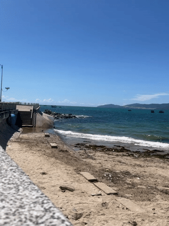 Early morning coastal scenes documented in Nha Trang Vietnam