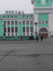 Novosibirsk railway station documented during overcast March morning