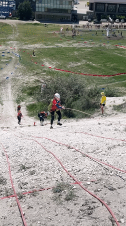 Rope climbing training event held in Khvalynsk, Russia
