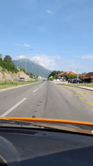 Morning drive through Montenegro captures roadside flowers and wildlife