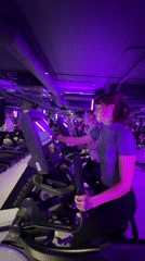 Afternoon workout session captured at Moscow gym