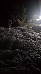 Nighttime waterfall and river scenes documented in Kostenets, Bulgaria