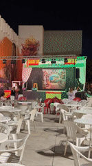 Blanes promenade alive with Spanish football celebration at night