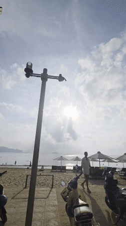 Evening beach life documented in Nha Trang, Vietnam