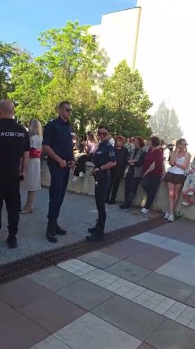 Graduation ceremony draws crowds to Blagoevgrad public square