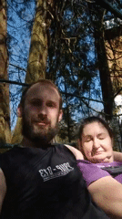 Couple enjoys Sunday morning in Kratovo park with wildlife