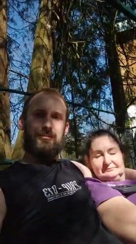Couple enjoys Sunday morning in Kratovo park with wildlife