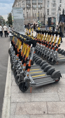 Moscow witnesses spot electric scooters and luxury Lamborghini