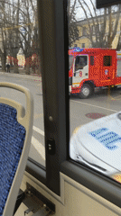 Emergency vehicles respond to building incident in Sankt-Peterburg