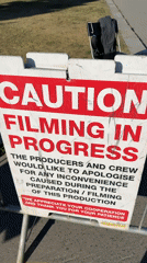 Film crew shoots period production at Budapest's Heroes' Square