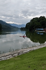 Phewa Lake lakeside: boats, shrines, and recreation in Pokhara