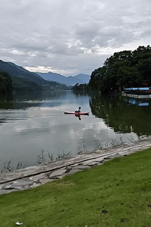 Phewa Lake lakeside: boats, shrines, and recreation in Pokhara