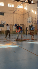 Indoor rope climbing activities observed in Berezniki facility