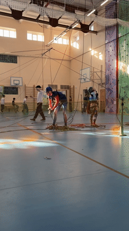 Indoor rope climbing activities observed in Berezniki facility