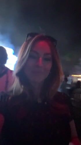 Woman films herself at late-night outdoor concert in La Quinta