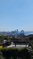 Baku streets and parks on a sunny morning