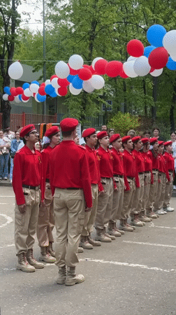 Youth in uniform gather for patriotic event in Barvikha