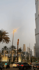 Dubai street scenes captured during hazy afternoon hours