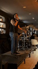 Late-night rock band plays live in Santiago de Surco