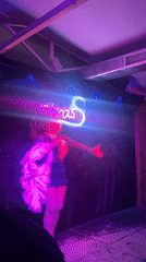 Drag performer sings on stage in Torremolinos, Spain