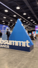 Web Summit Vancouver convention floor bustling with attendees