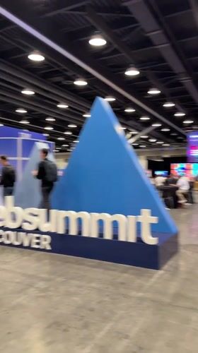 Web Summit Vancouver convention floor bustling with attendees