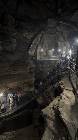 Tourist caves in Pokhara Nepal documented during early morning visit