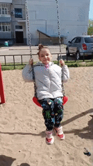 Children enjoy playground activities in Chaikovsky, Russia