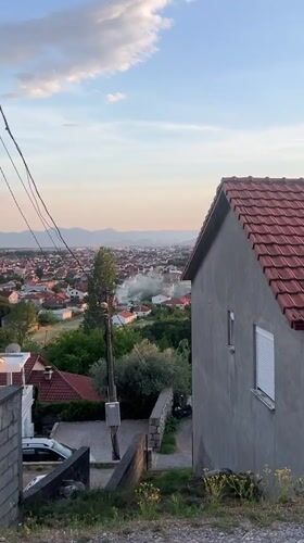Sunset documented across Podgorica Montenegro residential area May 25