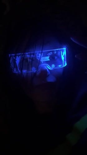 Person showcases novelty eyewear collection in Dmitrov, Russia