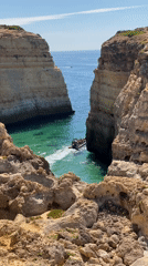 Inside Benagil Cave by boat, Algarve coast
