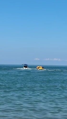 Watercraft on a calm Black Sea morning off Batumi