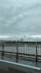Rainy day drive through Saint Petersburg waterfront captured