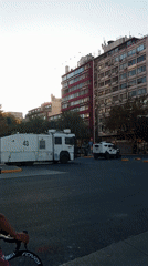 Heavy police deployment observed in Providencia, Santiago