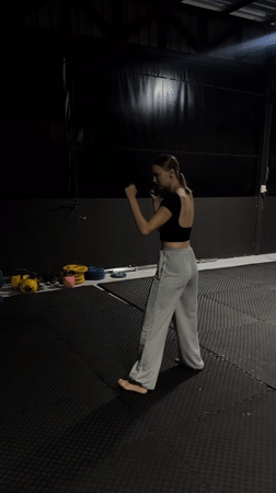 Boxing training session at a Chalong gym