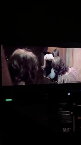 Television screens captured displaying movie content in Lovech, Bulgaria